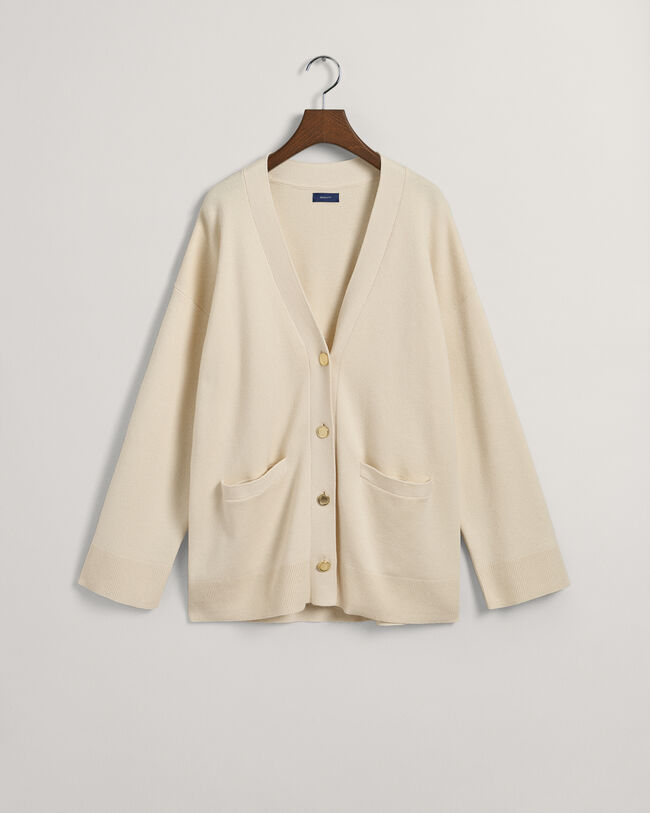 Relaxed Fit V-Neck Cardigan