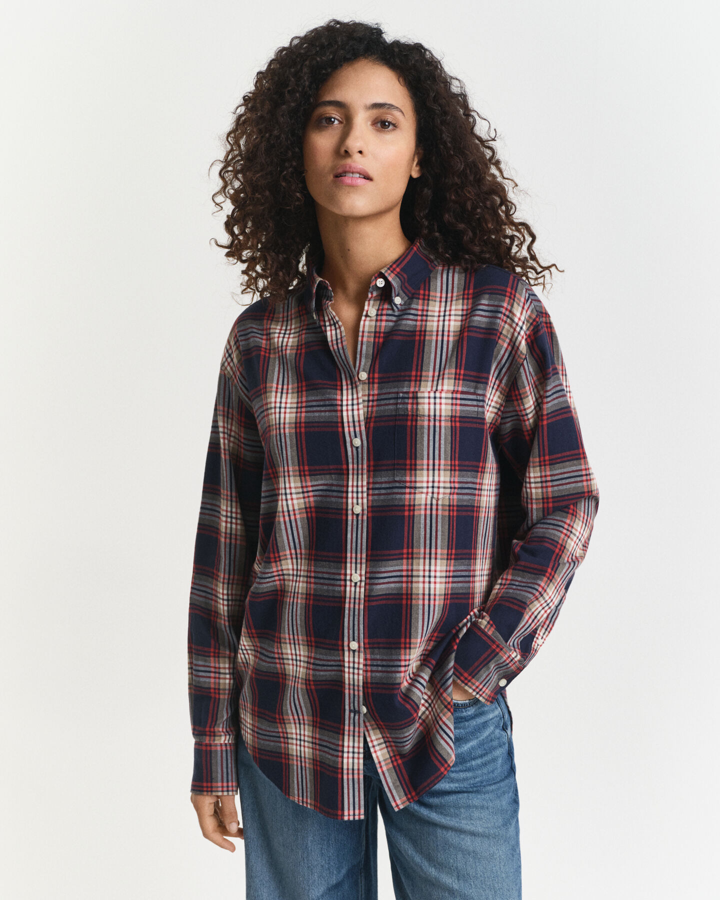 Relaxed Fit Checked Flannel Shirt
