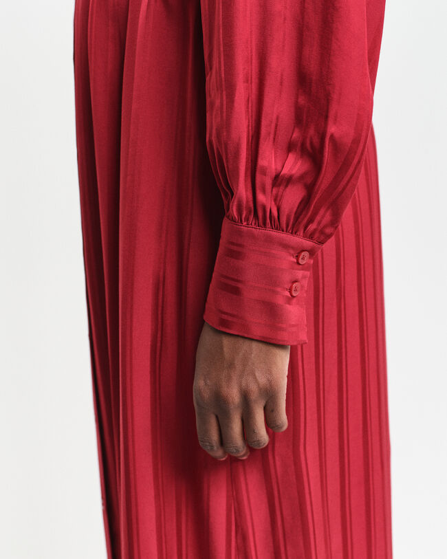 Striped Satin Shirt Dress