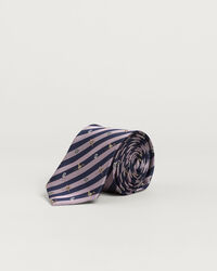 Oars Print Silk Tie