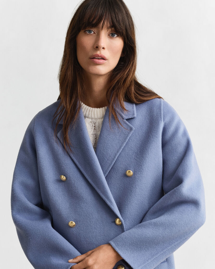 Handstitched Detail Pea Coat