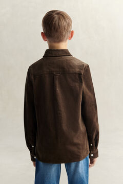 Teen Boys Corduroy Shirt — SHADOW BROWN 3