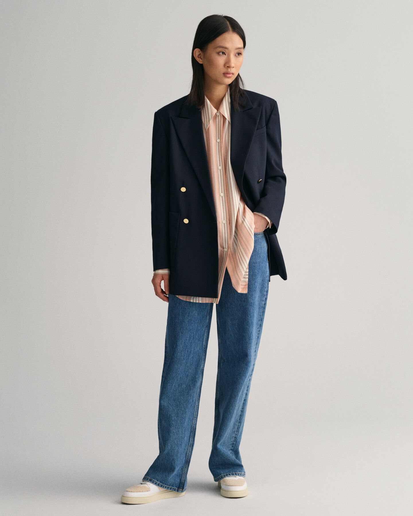 Oversized Striped Silk Shirt