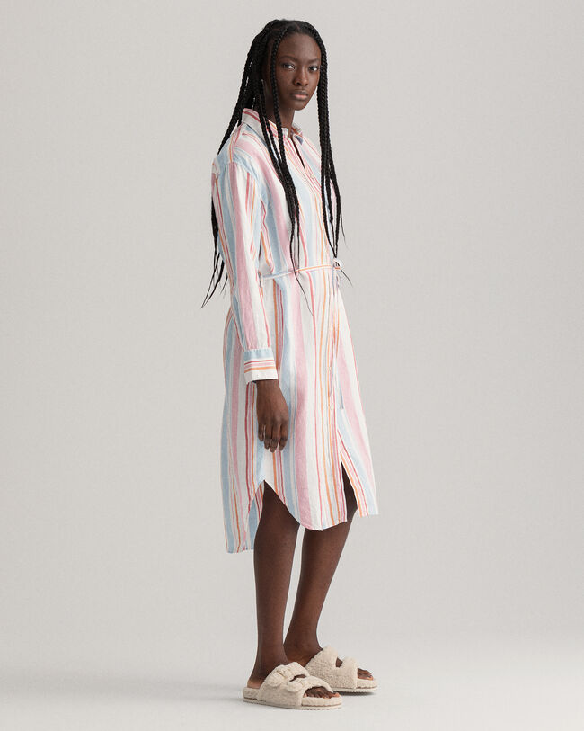Multistripe Shirt Dress