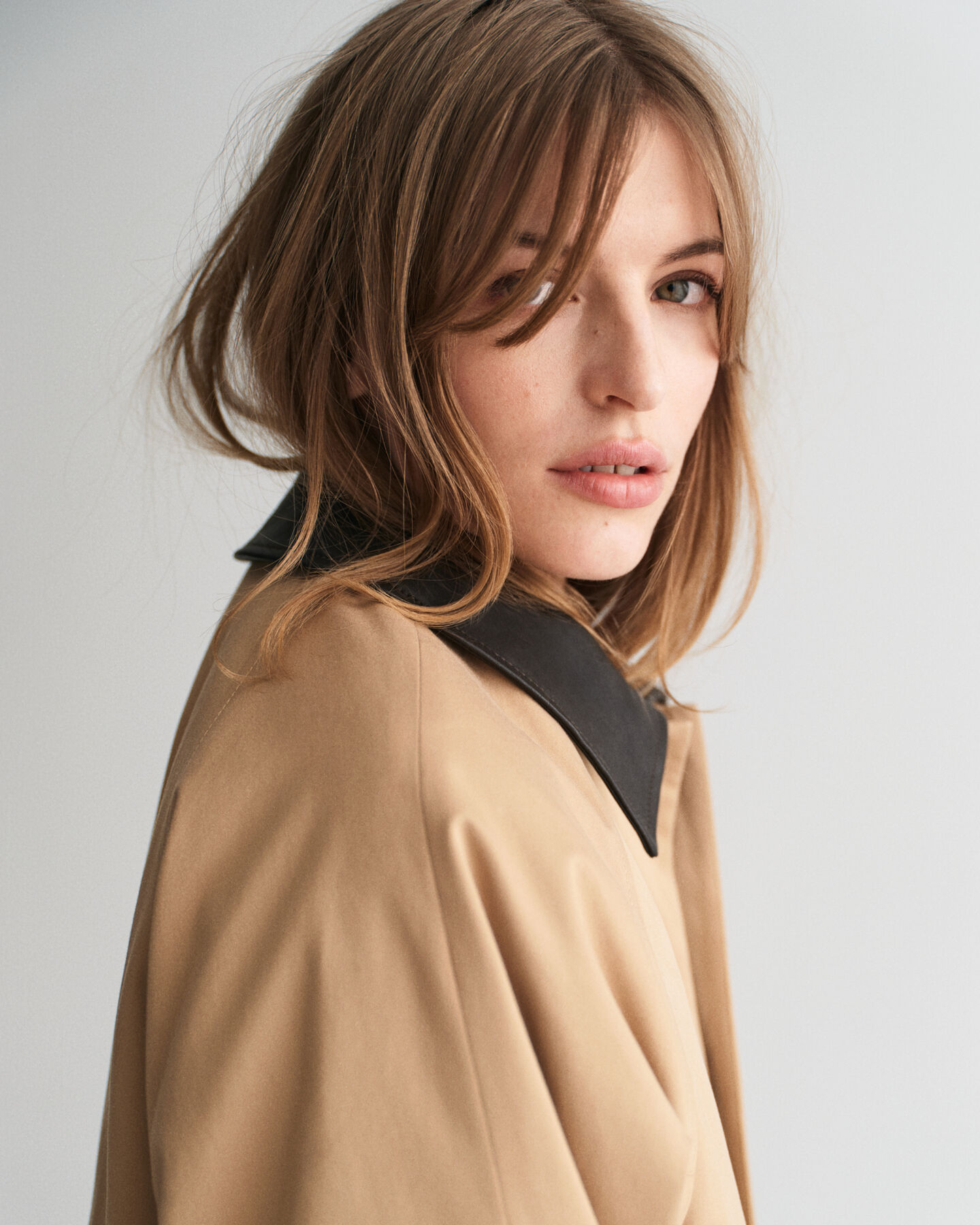 Leather Collar Car Coat