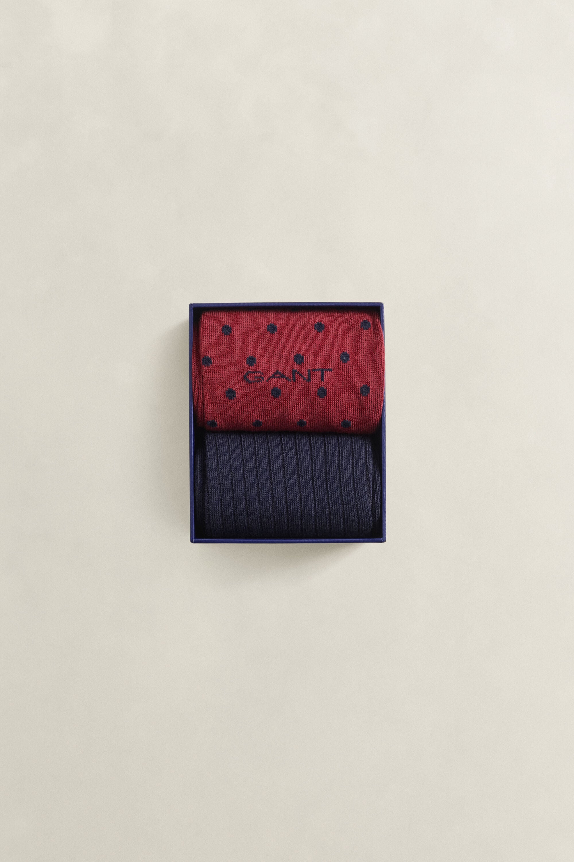 2-Pack Dotted & Ribbed Socks Gift Box