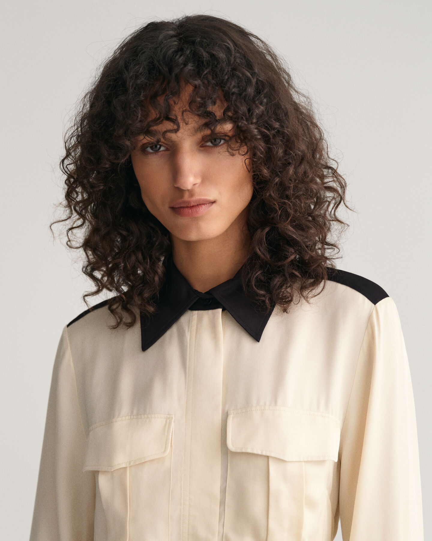 Color Block Shirt Dress