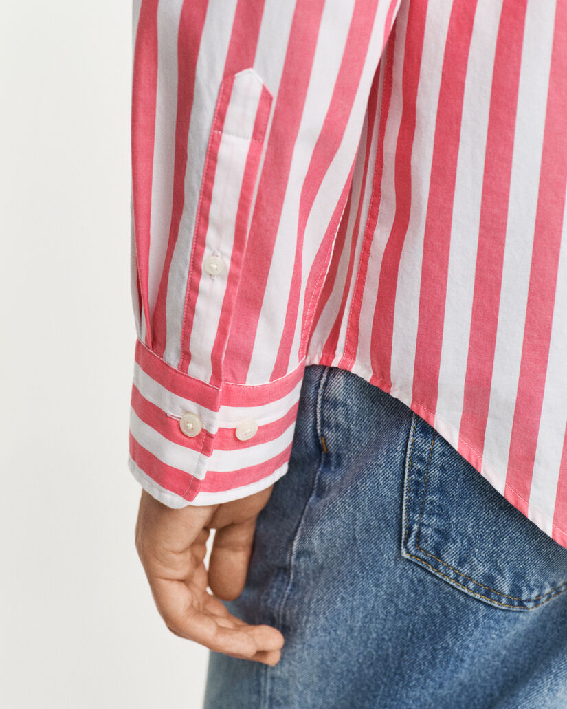 Regular Fit Striped Classic Poplin Shirt