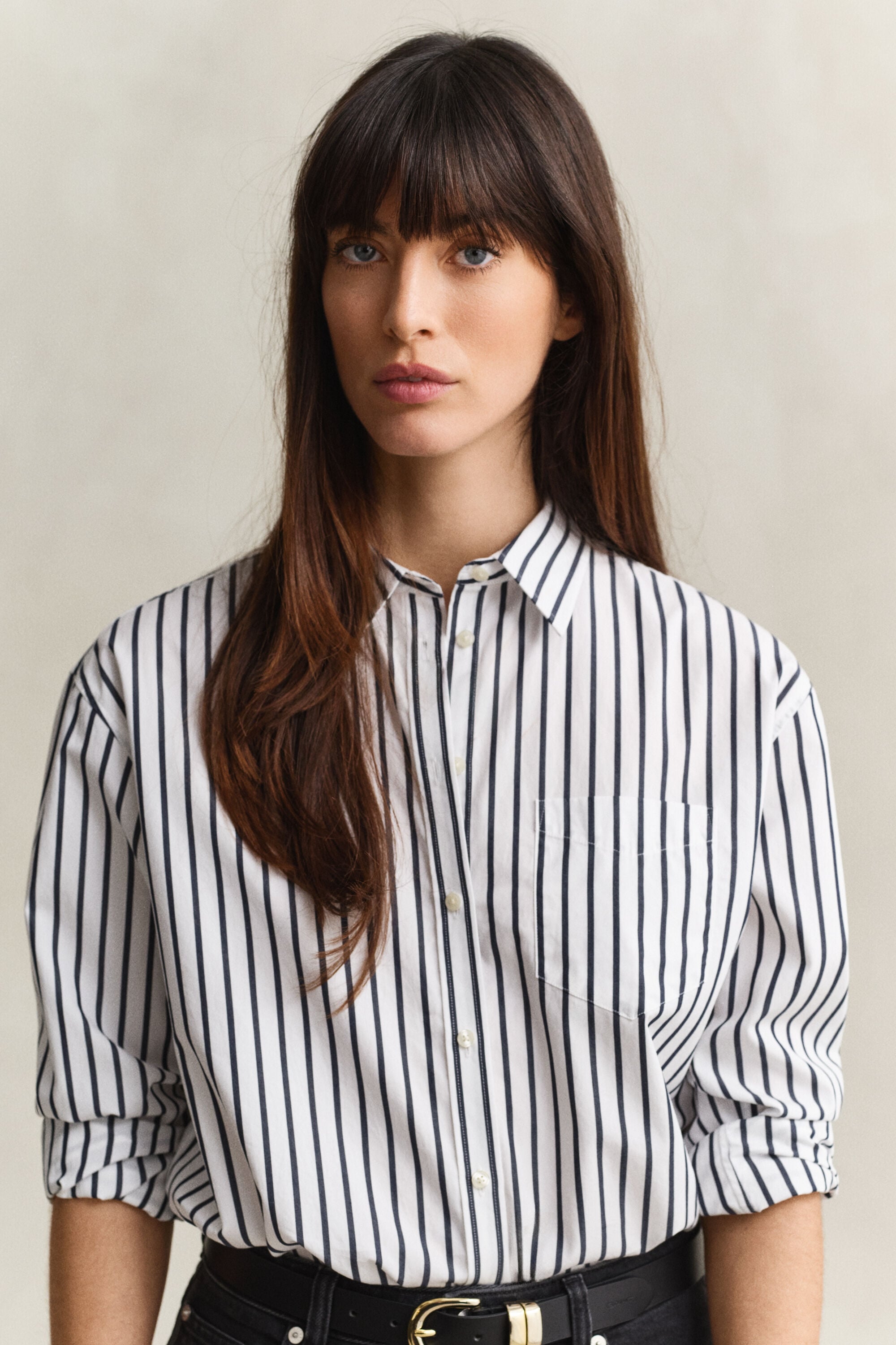 Relaxed Fit Striped Classic Poplin Shirt