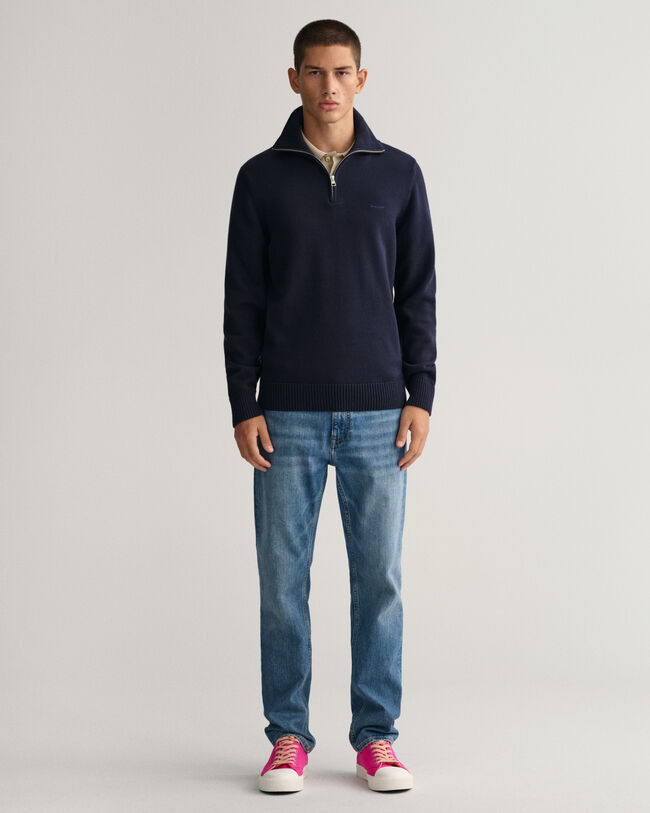 Supima Cotton Half-Zip Sweater