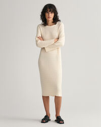 Cable Knit Crew Neck Dress