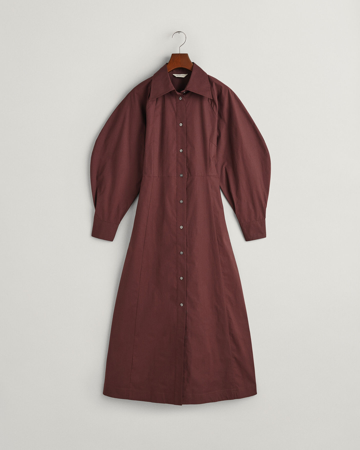 Volume Sleeve Shirt Dress