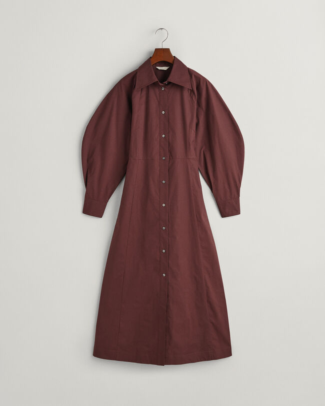 Volume Sleeve Shirt Dress