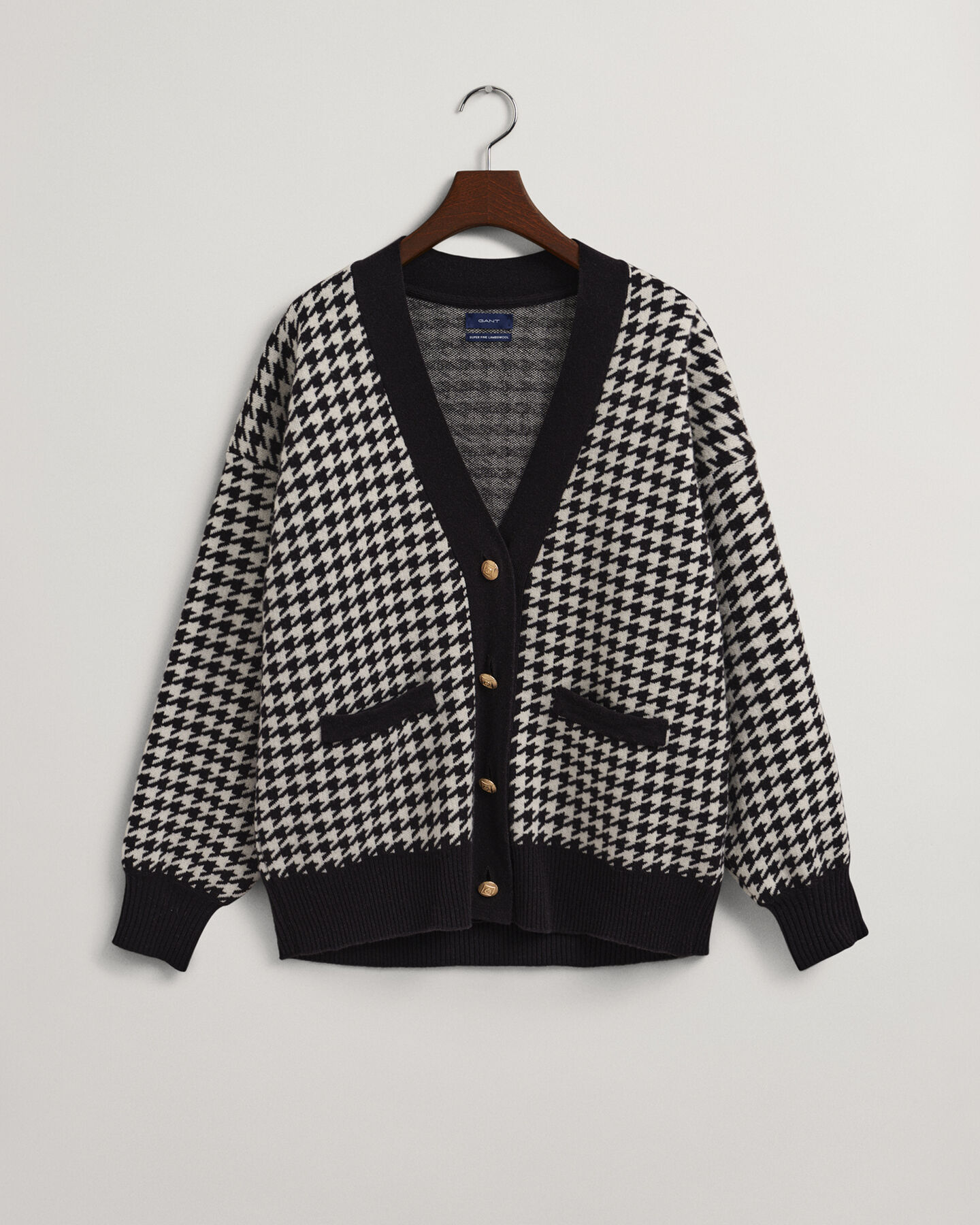 Houndstooth Oversized Cardigan