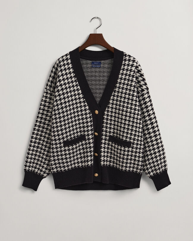 Houndstooth Oversized Cardigan