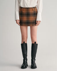 Checked Wool Mini Skirt
