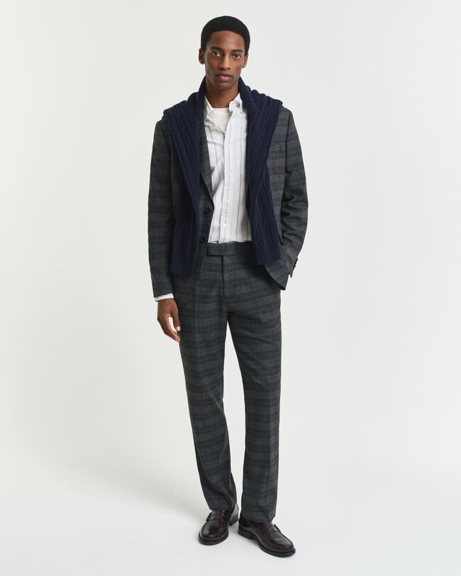 Slim Fit Glen Check Suit Pants