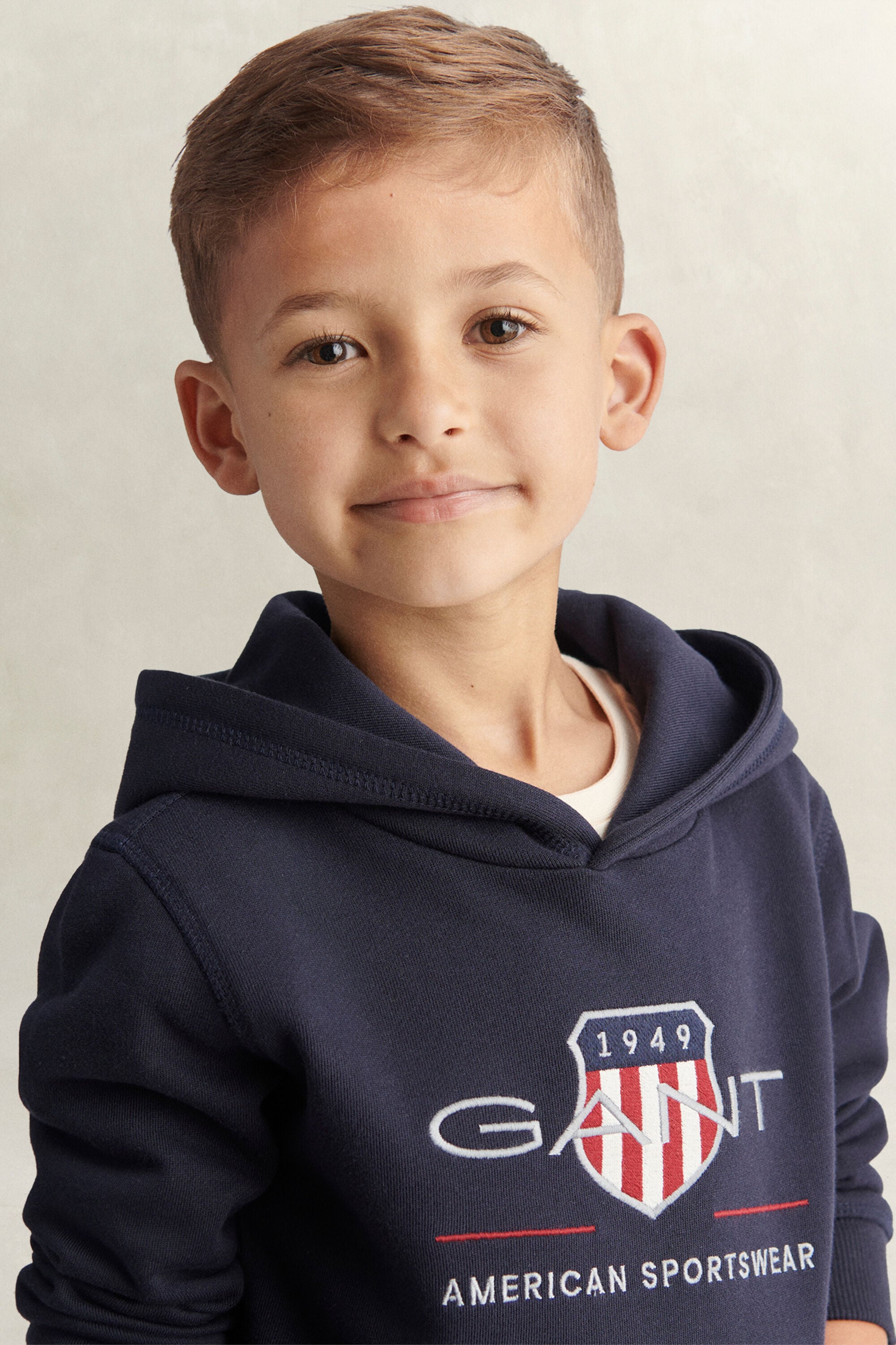Kids Archive Shield Hoodie — EVENING BLUE