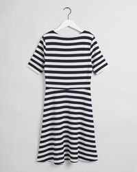 Striped Fit-and-Flare Dress