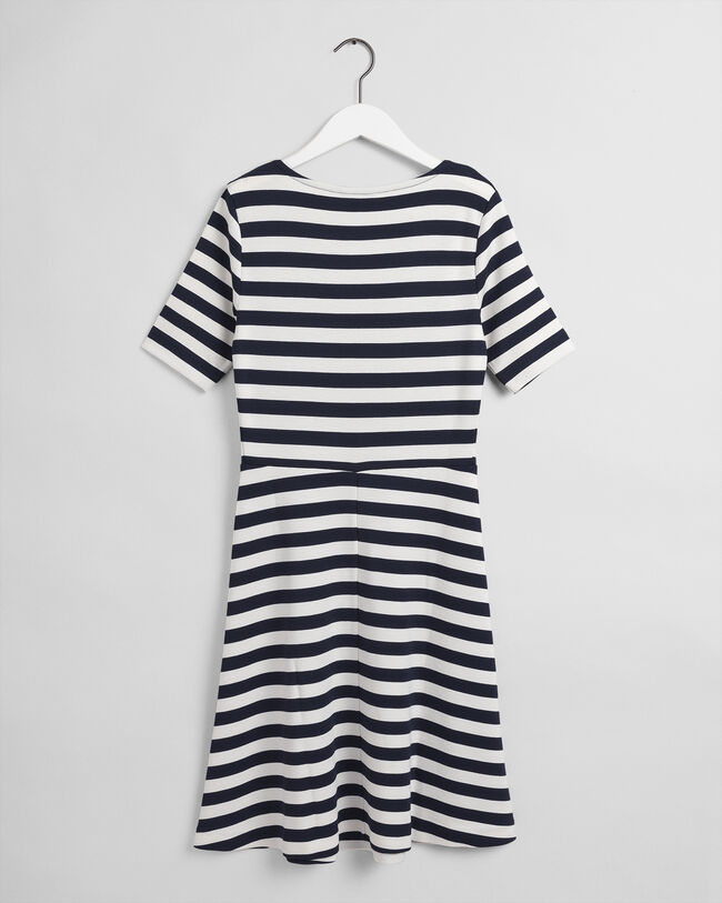 Striped Fit-and-Flare Dress