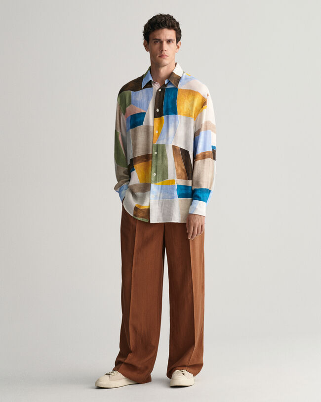 Relaxed Fit Silk Suit Pants