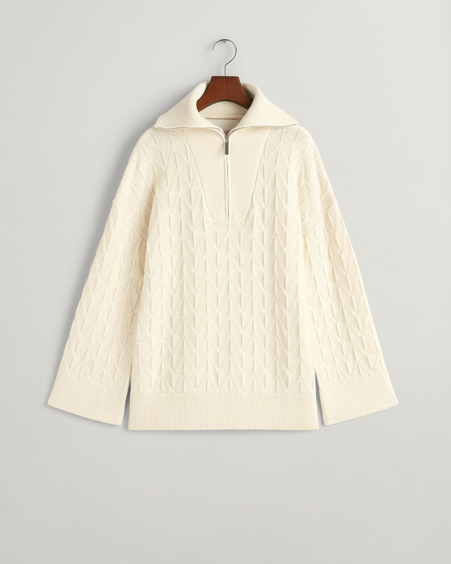 Herringbone Half-Zip Sweater