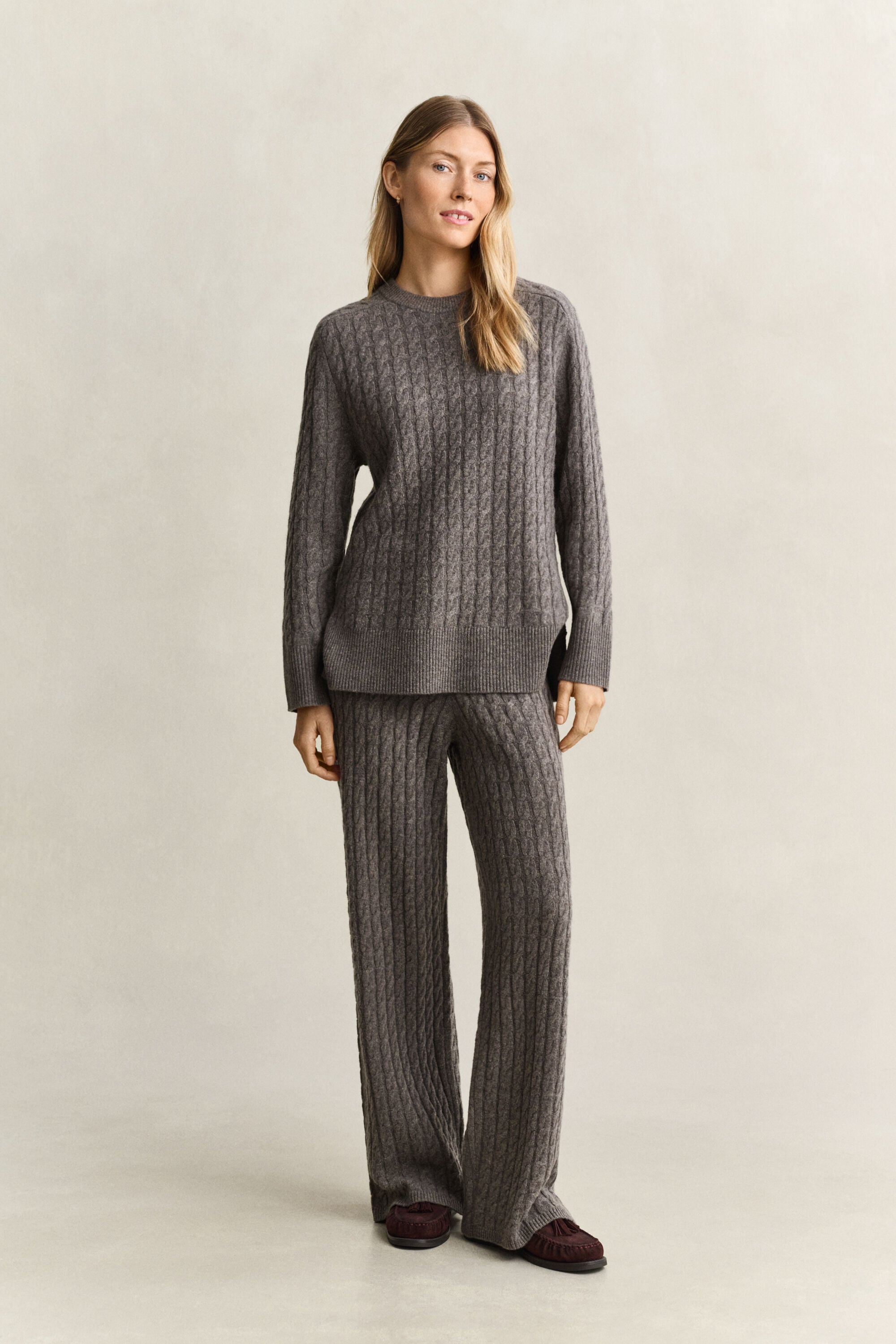 Wool Cashmere Blend Pants