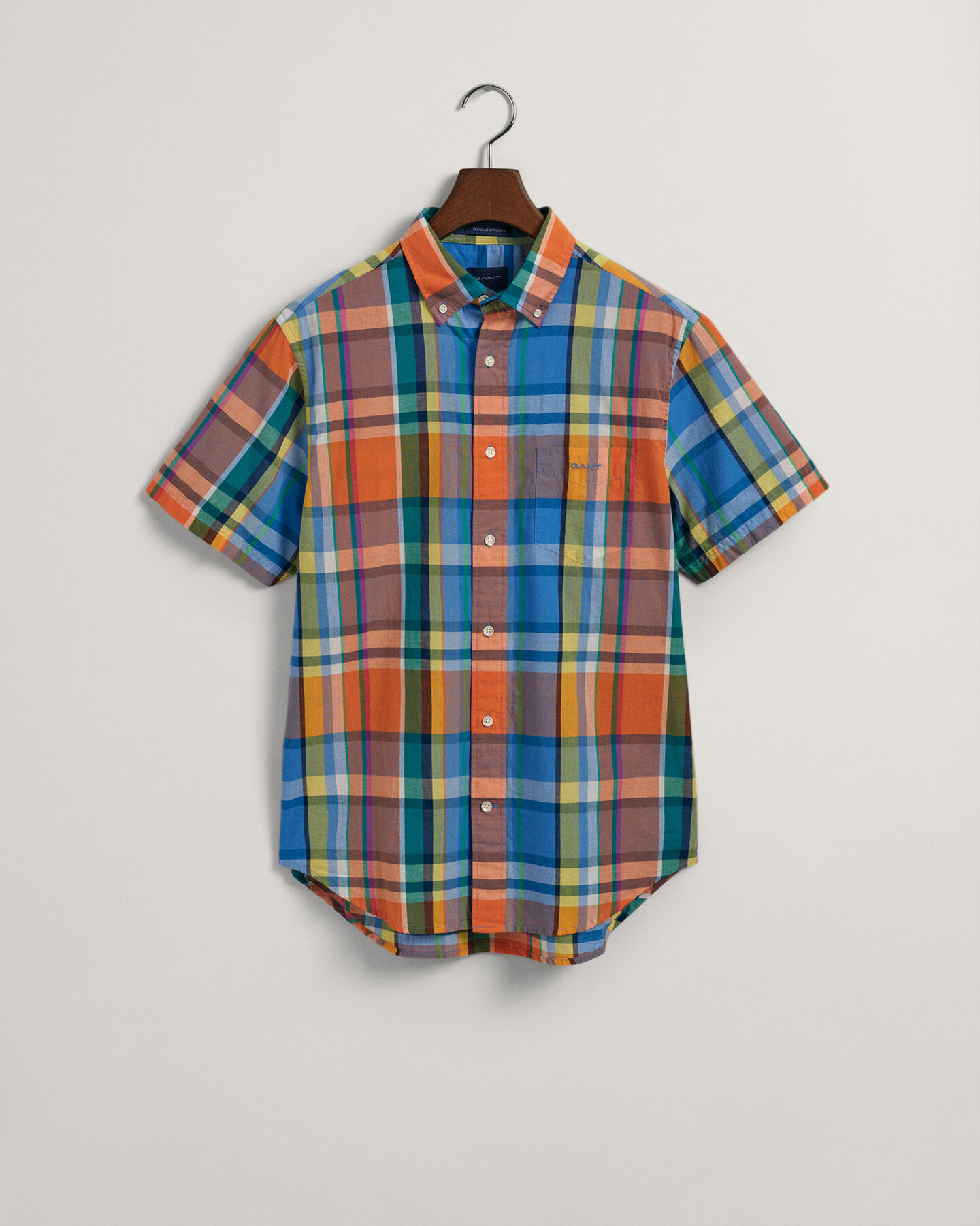Regular Fit Colorful Madras Short Sleeve Shirt