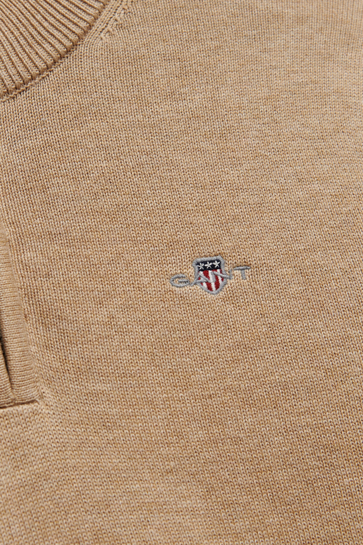 Teen Boys Shield Half-Zip Sweater — OAT BEIGE MARL