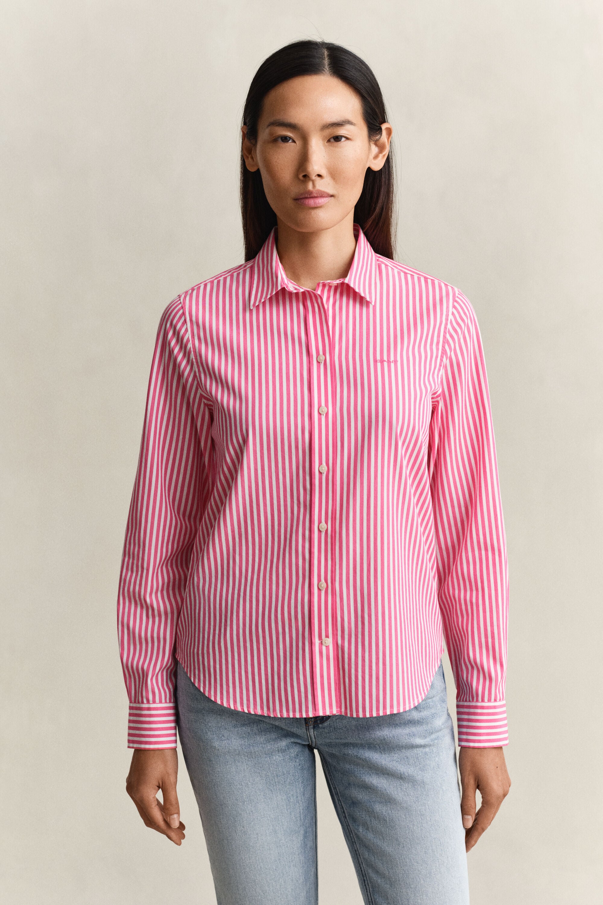 Regular Fit Striped Classic Poplin Shirt