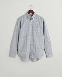 Regular Fit Micro Checked Poplin Shirt