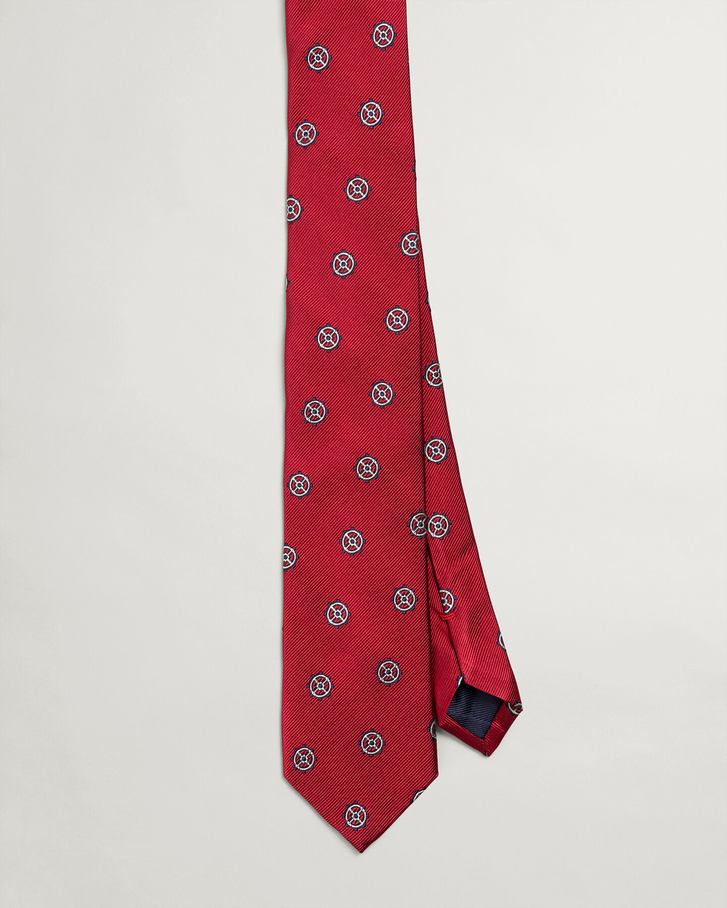 Steering Wheel Print Silk Tie