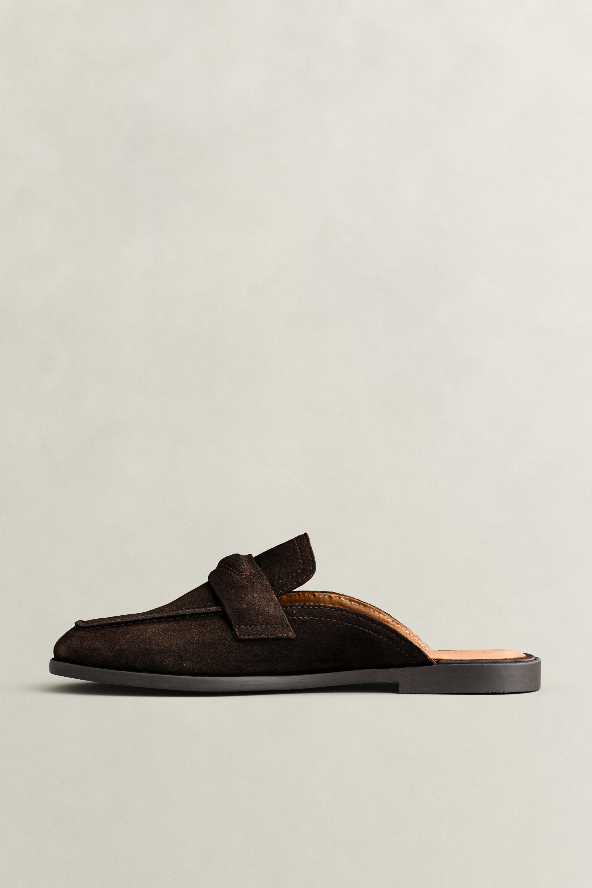 Gimble Suede Mules — DARK BROWN