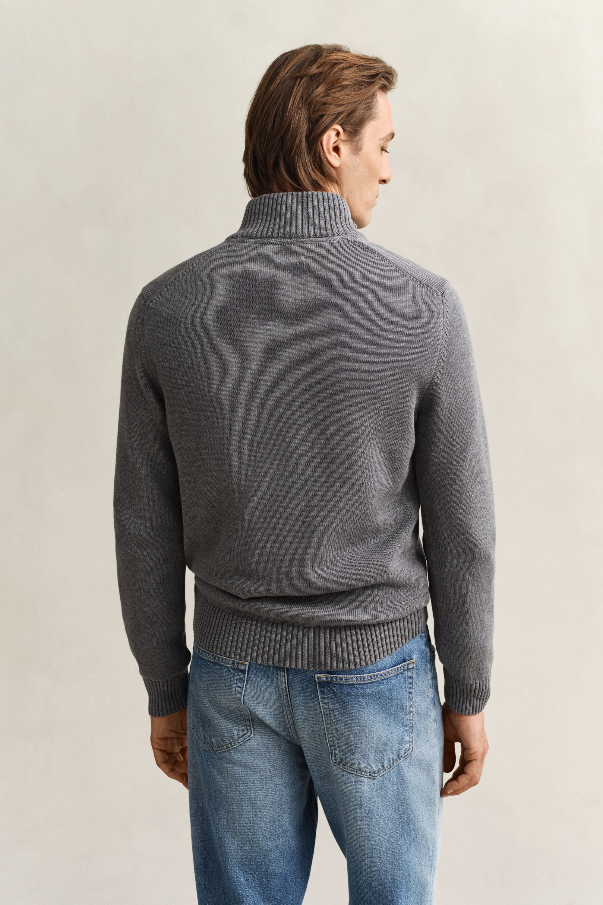 Casual Cotton Half-Zip Sweater