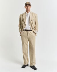 Relaxed Fit Nepps Herringbone Suit Pants