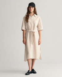 Linen Short Sleeve Shirt Dress