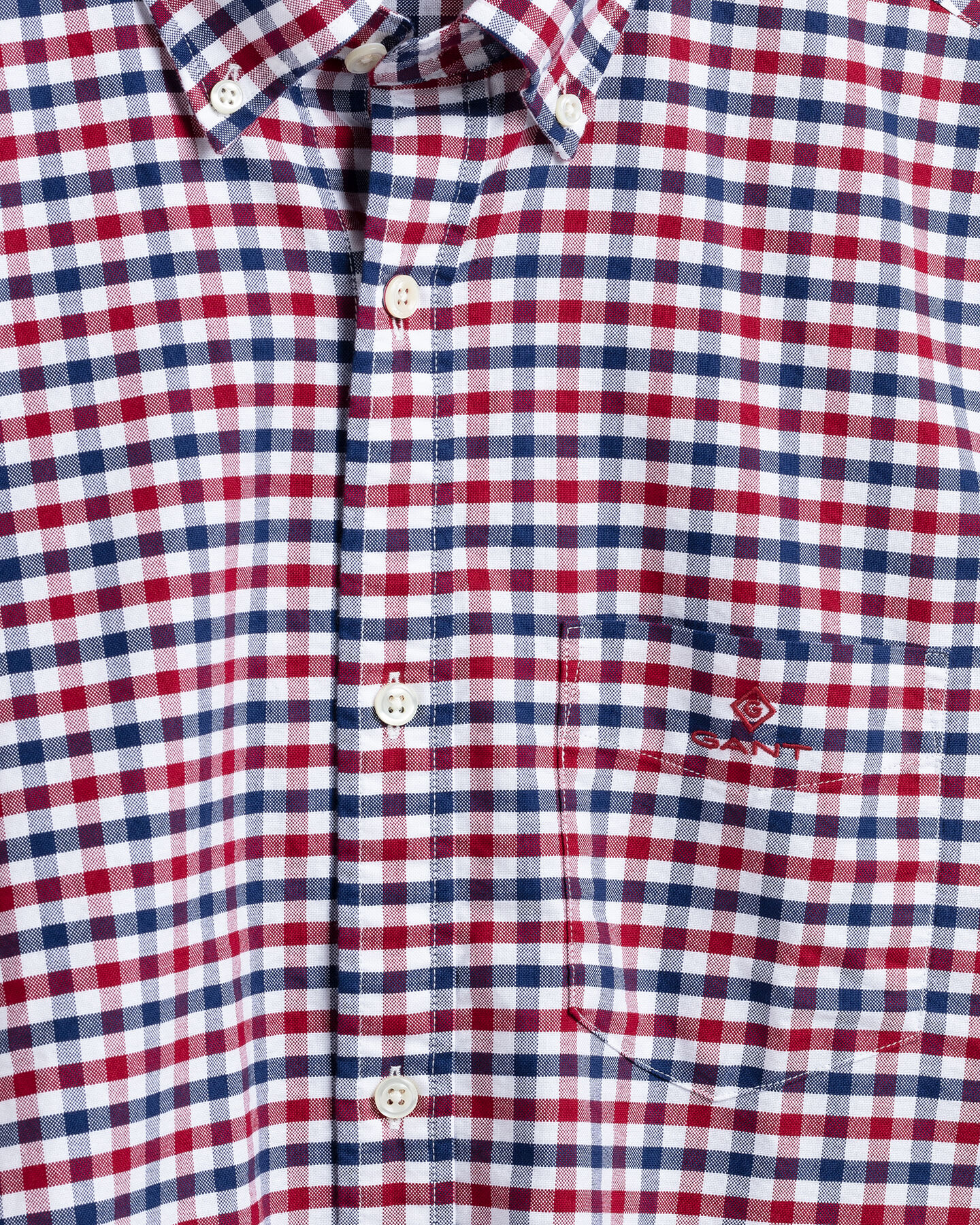 Regular Fit 2-Color Gingham Oxford Shirt