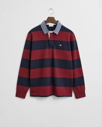 Chambray Collar Striped Heavy Rugger
