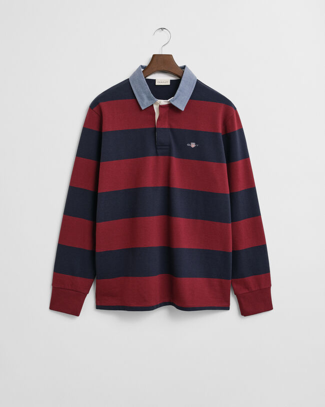 Chambray Collar Striped Heavy Rugger