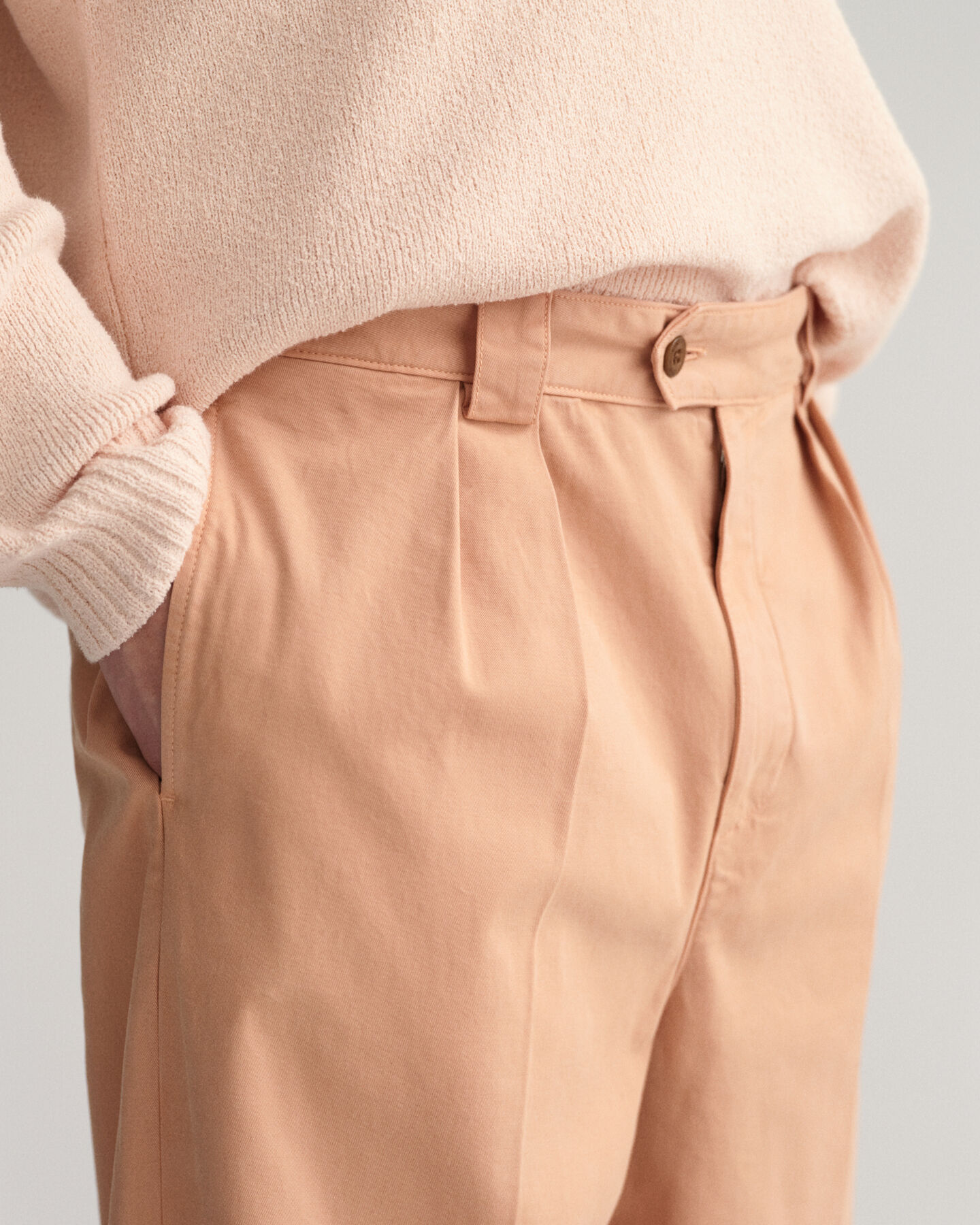 Pleated Twill Chinos