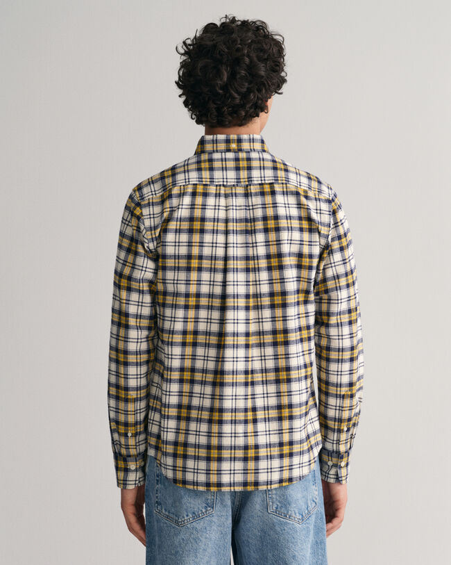 Regular Fit Checked Brushed Oxford Shirt
