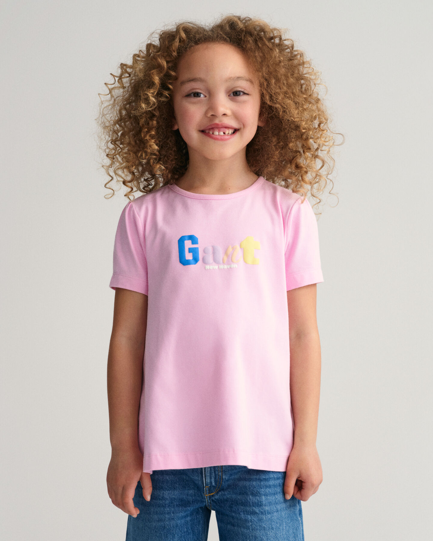 Girls GANT Print Jersey Short Sleeve Top