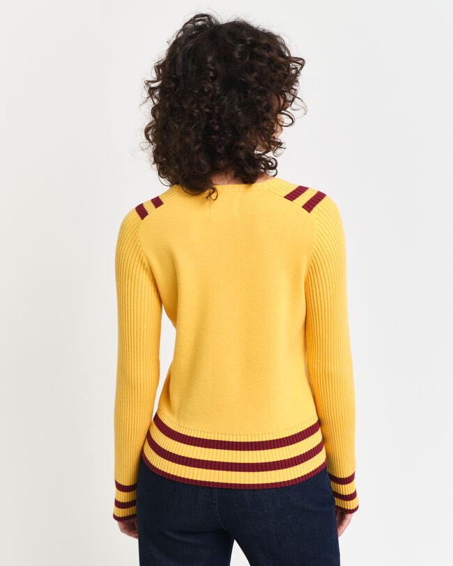 Contrast Detailed Crew Neck Sweater