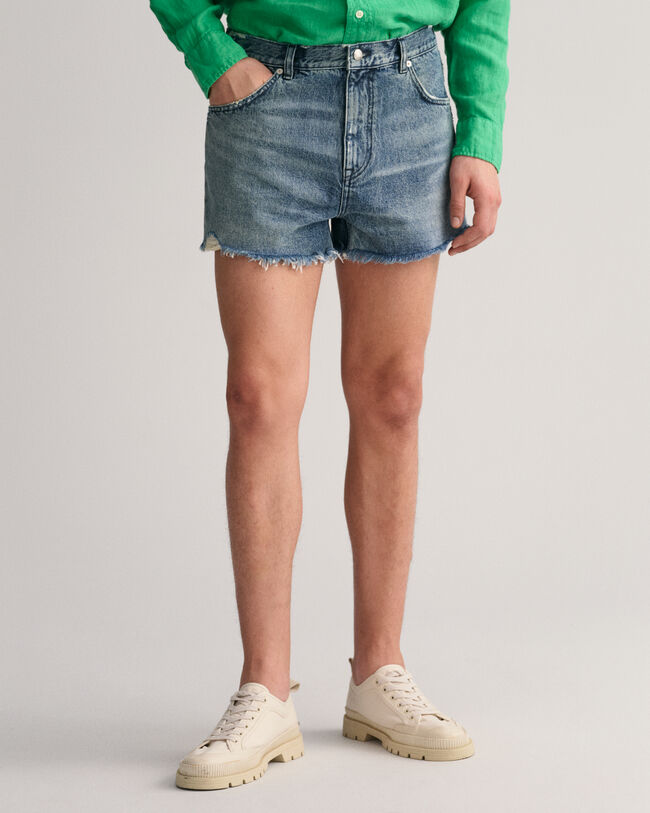 Raw Hem Jean Shorts