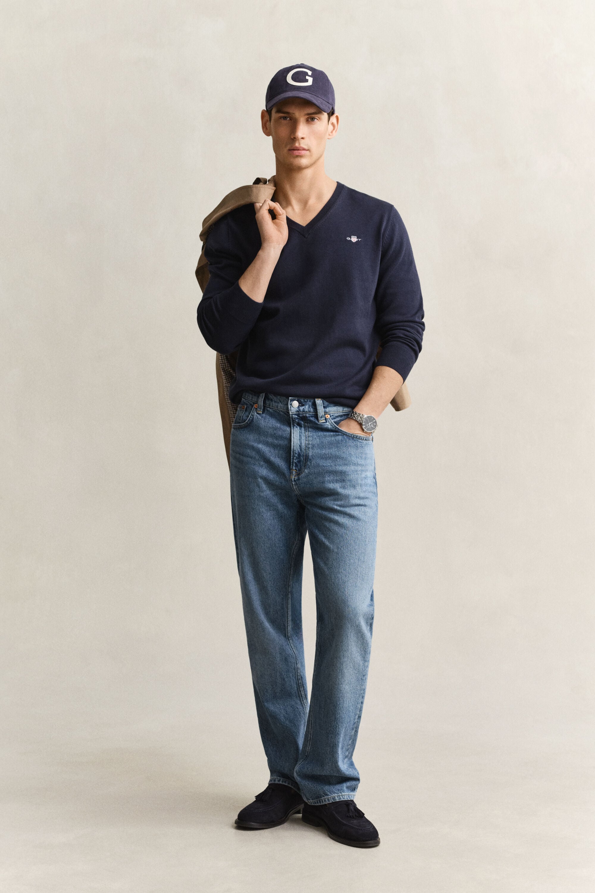 Classic Cotton V-Neck Sweater