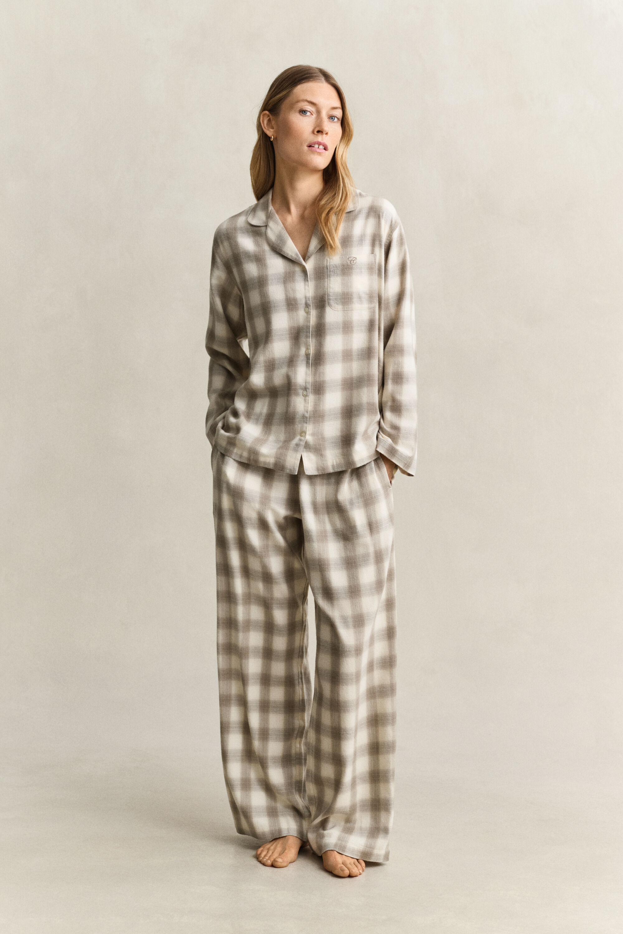 Checked Flannel Pajama Set