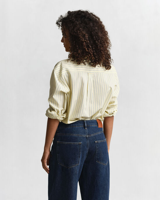 Relaxed Fit Striped Poplin Shirt