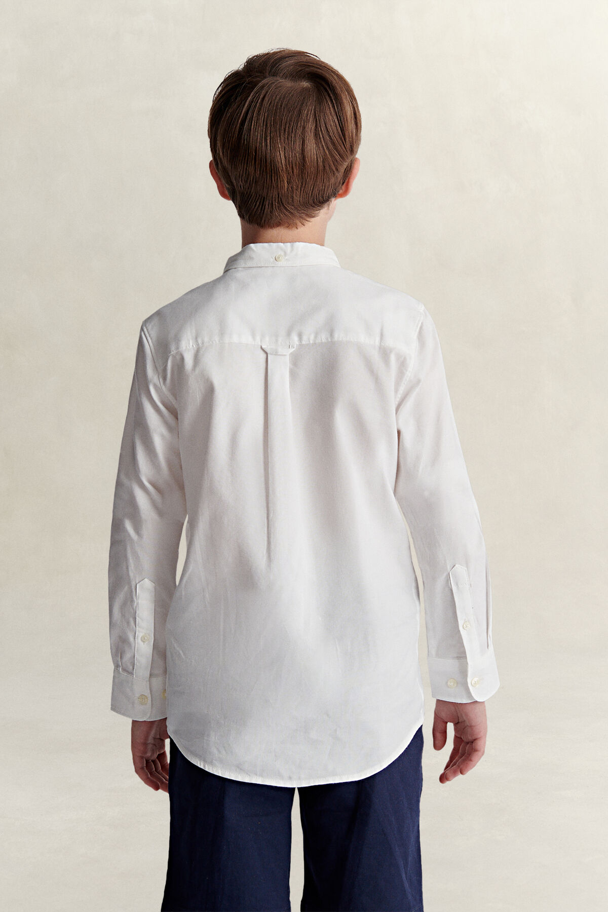 Teen Boys Shield Oxford Shirt — WHITE