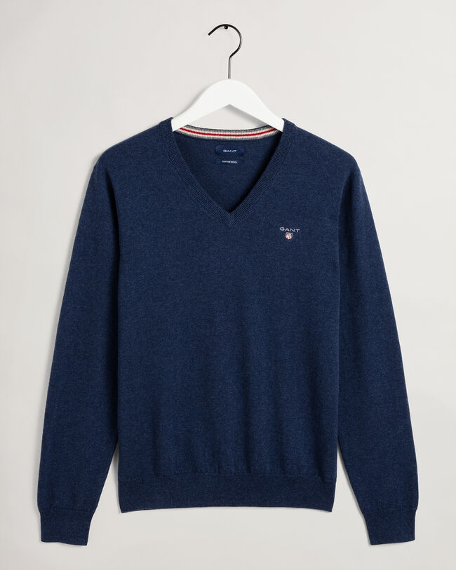 Cotton Wool V-Neck Sweater