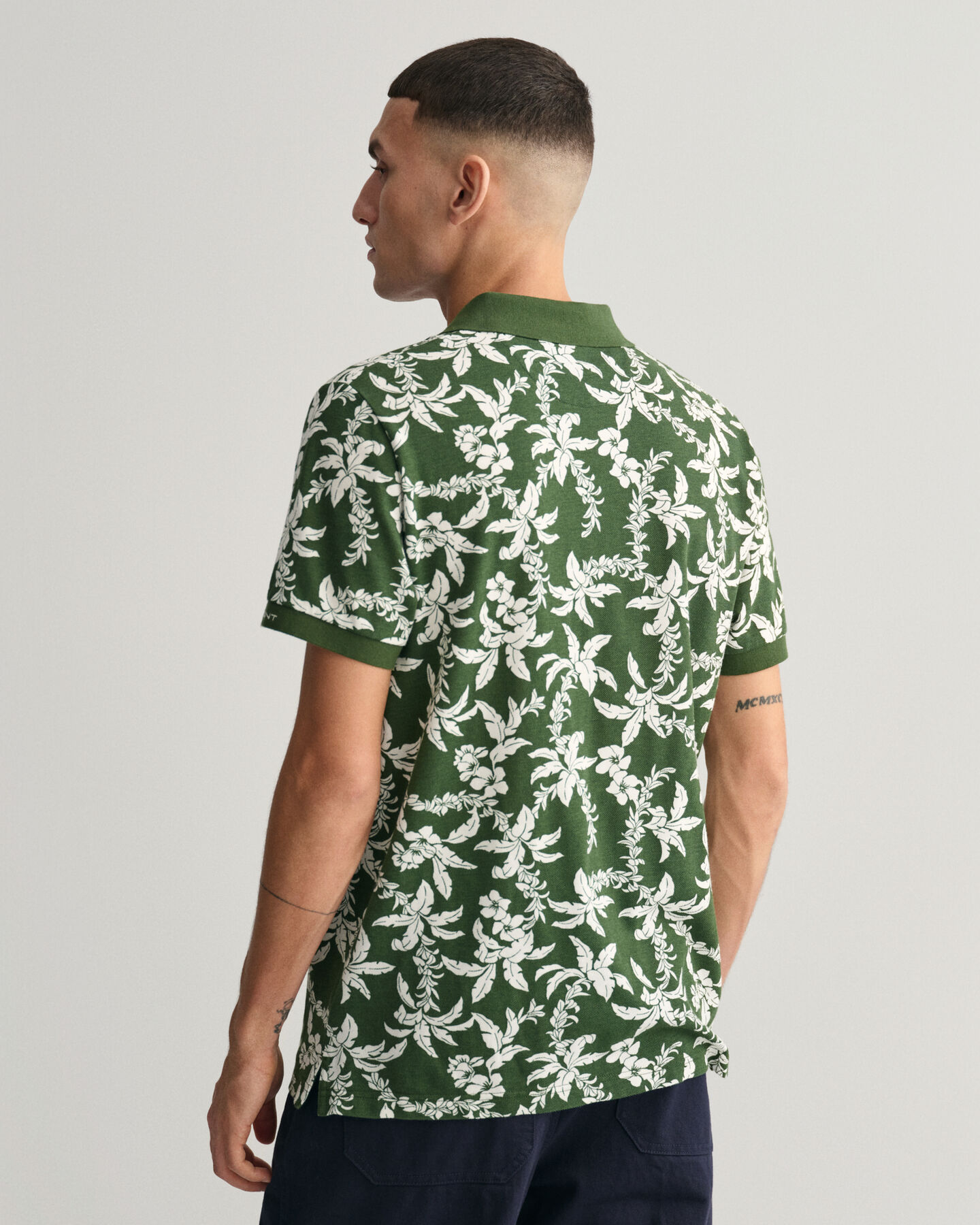 Palm Lei Print Piqu&eacute; Polo Shirt